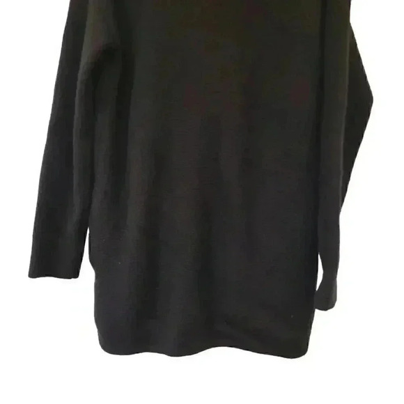 Banana Republic Women's Black Acrylic/Nylon Knit Slouchy Cardigan Sweater w Snap - Picture 8 of 11
